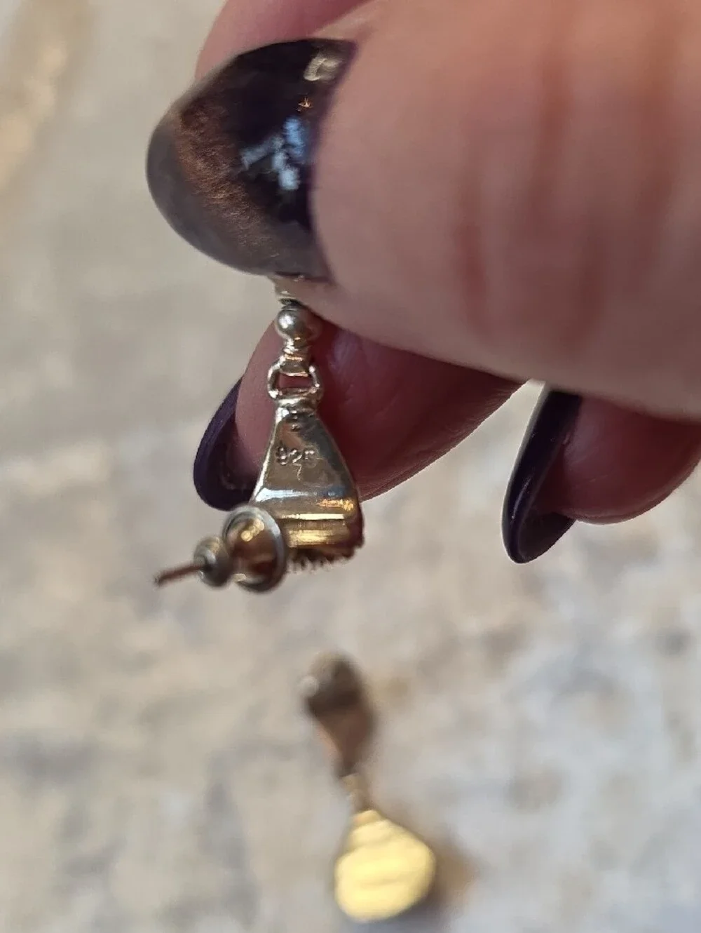 Sterling 925 Fan Drop Earrings - Sculpted Minimalist Design